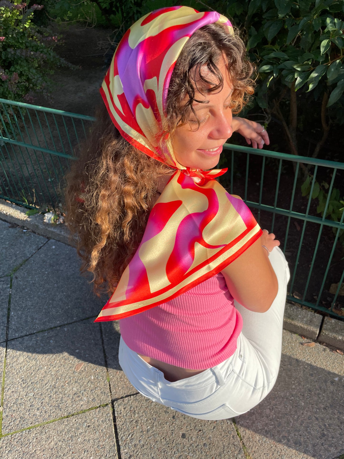 SILK SCARF RADIANT BLOOM